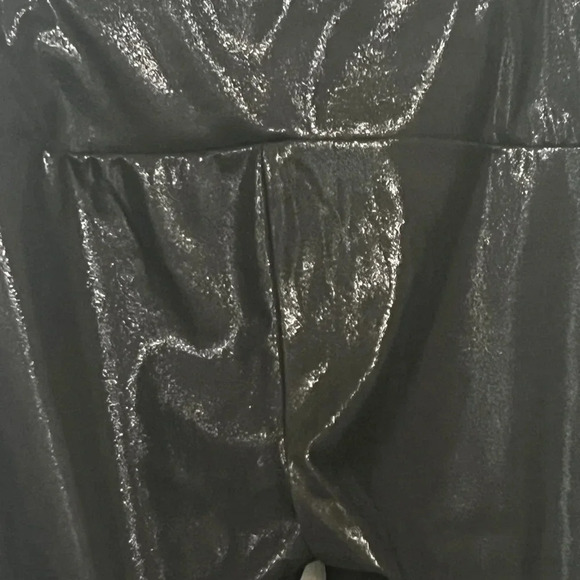 FINAL PRICE J MCLAUGHLIN LORI Black Shiny Stretch Pull On Metallic Leggings - Picture 4 of 4